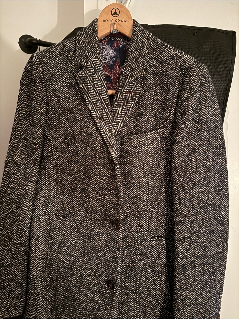 Ted Baker Herringbone Wool Overcoat